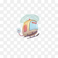 卡通手绘直升机-空若网 卡通手绘直升机-空若网