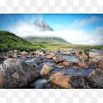 溪流山水天空摄影-空若网 溪流山水天空摄影-空若网