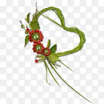 绿草心形边框-空若网 绿草心形边框-空若网