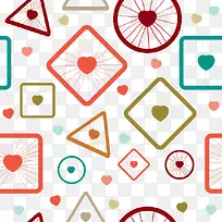 爱心几何形底纹-空若网 爱心几何形底纹-空若网