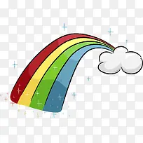 卡通手绘七彩彩虹-空若网 卡通手绘七彩彩虹-空若网