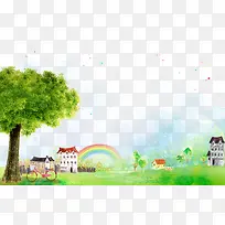 手绘小镇-空若网 手绘小镇-空若网