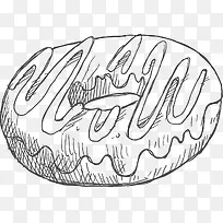 甜甜圈食物线稿-空若网 甜甜圈食物线稿-空若网