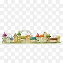 卡通手绘城市剪影-空若网 卡通手绘城市剪影-空若网