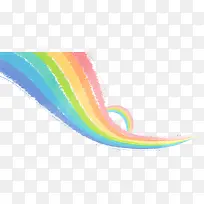 手绘分层水彩彩虹-空若网 手绘分层水彩彩虹-空若网