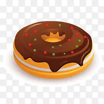 手绘水彩甜甜圈蛋糕矢量-空若网 手绘水彩甜甜圈蛋糕矢量-空若网