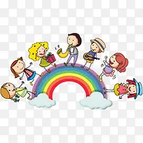 幼儿园彩虹插画-空若网 幼儿园彩虹插画-空若网