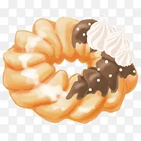 手绘食物面包甜甜圈-空若网 手绘食物面包甜甜圈-空若网