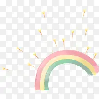 手绘水彩卡通彩虹-空若网 手绘水彩卡通彩虹-空若网