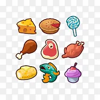 卡通食物图标-空若网 卡通食物图标-空若网