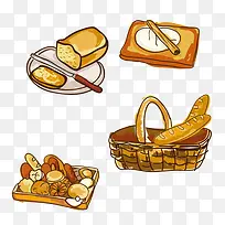 卡通手绘面包元素-空若网 卡通手绘面包元素-空若网