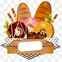 手绘面包甜点美食蛋糕-空若网 手绘面包甜点美食蛋糕-空若网