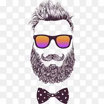 矢量时尚墨镜男-空若网 矢量时尚墨镜男-空若网