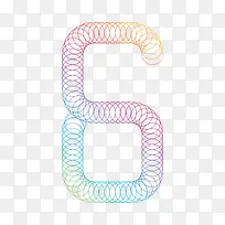 创意圆圈渐变数字6-空若网 创意圆圈渐变数字6-空若网