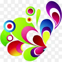 高清手绘多彩海报圆形效果图-空若网 高清手绘多彩海报圆形效果图-空若网