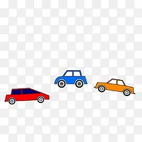 多彩卡通小汽车装饰图案-空若网 多彩卡通小汽车装饰图案-空若网