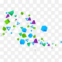 飘浮的几何图形-空若网 飘浮的几何图形-空若网