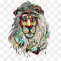 多彩狮子头像-空若网 多彩狮子头像-空若网