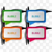 多彩气泡对话框-空若网 多彩气泡对话框-空若网