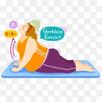 趴在瑜伽垫上的女孩-空若网 趴在瑜伽垫上的女孩-空若网