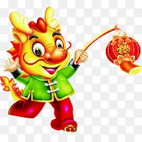 手绘可爱小龙灯笼-空若网 手绘可爱小龙灯笼-空若网