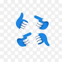 手势 手指 大拇指 蓝色-空若网 手势 手指 大拇指 蓝色-空若网