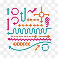 矢量彩色箭头-空若网 矢量彩色箭头-空若网