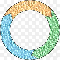 多彩简约圆圈箭头-空若网 多彩简约圆圈箭头-空若网