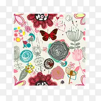 彩色花朵印花-空若网 彩色花朵印花-空若网