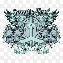 翅膀墓碑印花图案-空若网 翅膀墓碑印花图案-空若网