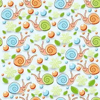 彩色蜗牛印花-空若网 彩色蜗牛印花-空若网