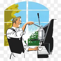 磨咖啡的人-空若网 磨咖啡的人-空若网