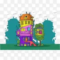 矢量树屋-空若网 矢量树屋-空若网