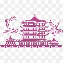 矢量古代建筑素材-空若网 矢量古代建筑素材-空若网