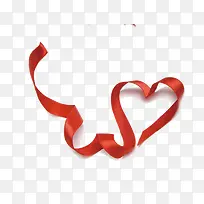 红色爱心绸带-空若网 红色爱心绸带-空若网
