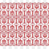 红色中国风花纹图案墙布矢量图-空若网 红色中国风花纹图案墙布矢量图-空若网