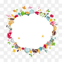 卡通手绘彩色学习文具-空若网 卡通手绘彩色学习文具-空若网