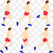 跑步的卡通男人-空若网 跑步的卡通男人-空若网