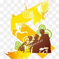 矢量水彩和人-空若网 矢量水彩和人-空若网