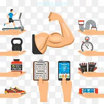 矢量健身运动素材集合-空若网 矢量健身运动素材集合-空若网