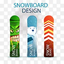 矢量创意时尚滑雪板-空若网 矢量创意时尚滑雪板-空若网