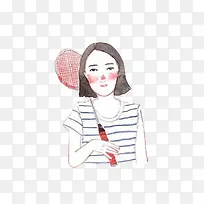 手绘运动女孩插画-空若网 手绘运动女孩插画-空若网