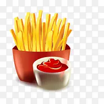 矢量手绘薯条-空若网 矢量手绘薯条-空若网