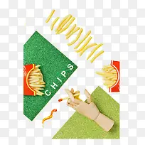 薯条美食食物木偶-空若网 薯条美食食物木偶-空若网