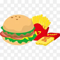 食物 快餐 高热量 汉堡 薯条-空若网 食物 快餐 高热量 汉堡 薯条-空若网