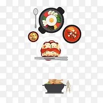 矢量韩国卡通食物-空若网 矢量韩国卡通食物-空若网