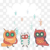韩国可爱手绘卡通动画猫头鹰-空若网 韩国可爱手绘卡通动画猫头鹰-空若网