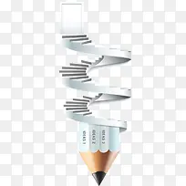 创意铅笔阶梯-空若网 创意铅笔阶梯-空若网