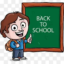 手绘卡通男孩黑板图案-空若网 手绘卡通男孩黑板图案-空若网