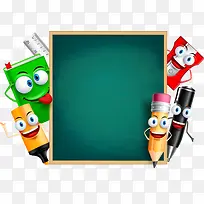 卡通教育黑板-空若网 卡通教育黑板-空若网